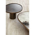 Monaco coffee table by Rugiano with a hand-hammered bronze base and sculptural top.