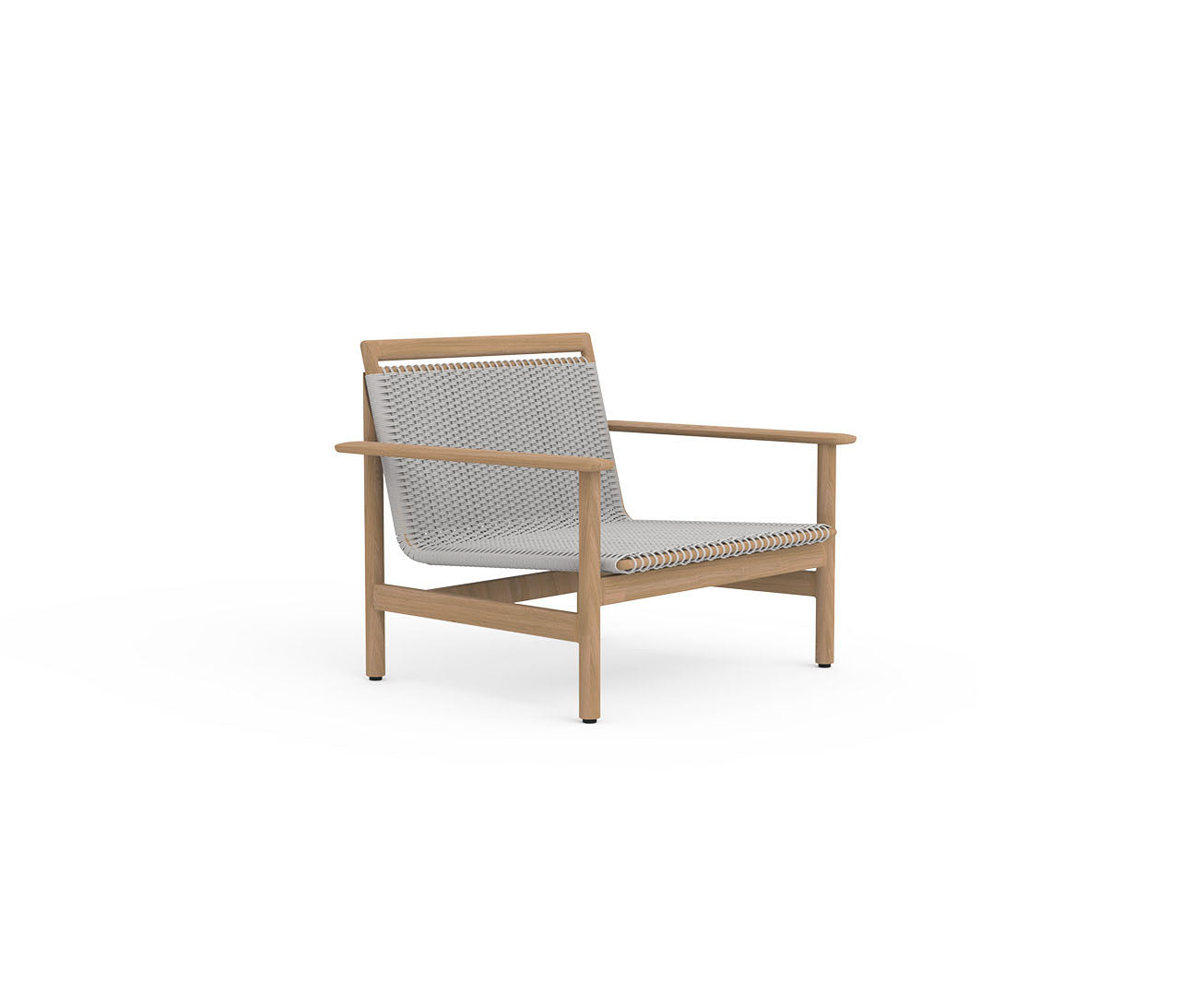 Contemporary Montauk Outdoor Lounge Chair by Danao | Luxury Teak Frame and Woven Fiber Design | Casa Design Group