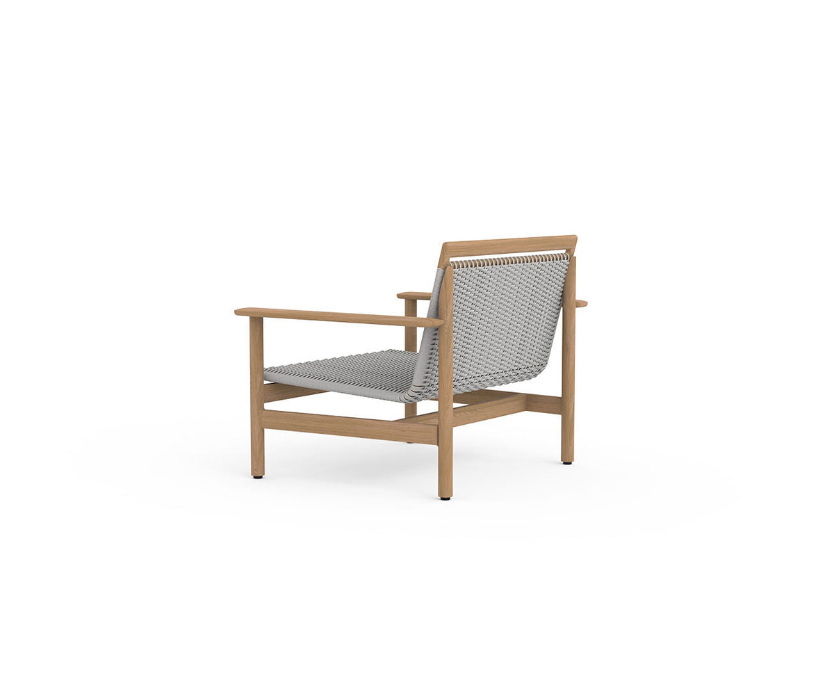 Contemporary Montauk Outdoor Lounge Chair by Danao | Luxury Teak Frame and Woven Fiber Design | Casa Design Group