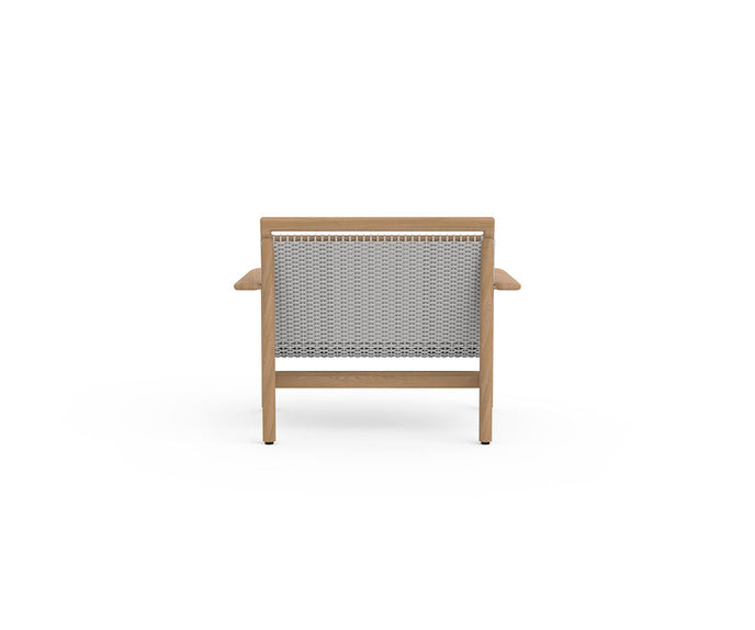 Contemporary Montauk Outdoor Lounge Chair by Danao | Luxury Teak Frame and Woven Fiber Design | Casa Design Group