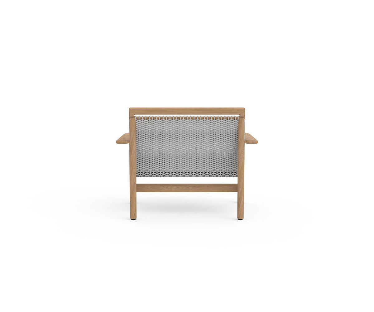 Contemporary Montauk Outdoor Lounge Chair by Danao | Luxury Teak Frame and Woven Fiber Design | Casa Design Group