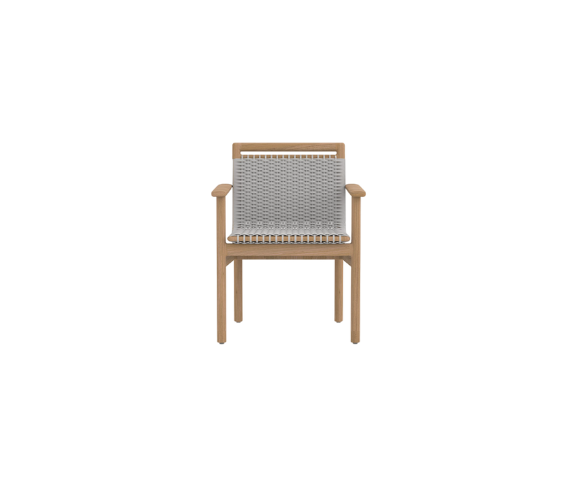 Montauk Premium Teak Wood Frame Arm Dining Chair by Paola Lenti | Casa Design Group
