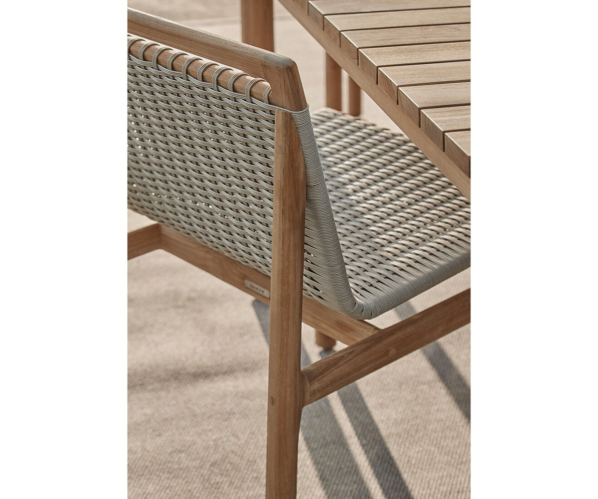 Elegant Montauk Premium Teak Side Dining Chair by Danao | Casa Design Group