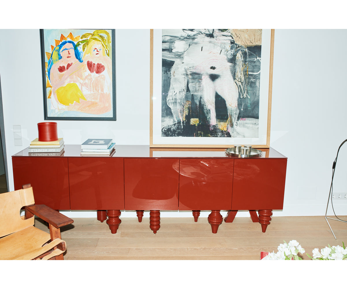 Colorful Multileg Cabinet in Lacquer Finish by BD Barcelona Casa Design Group