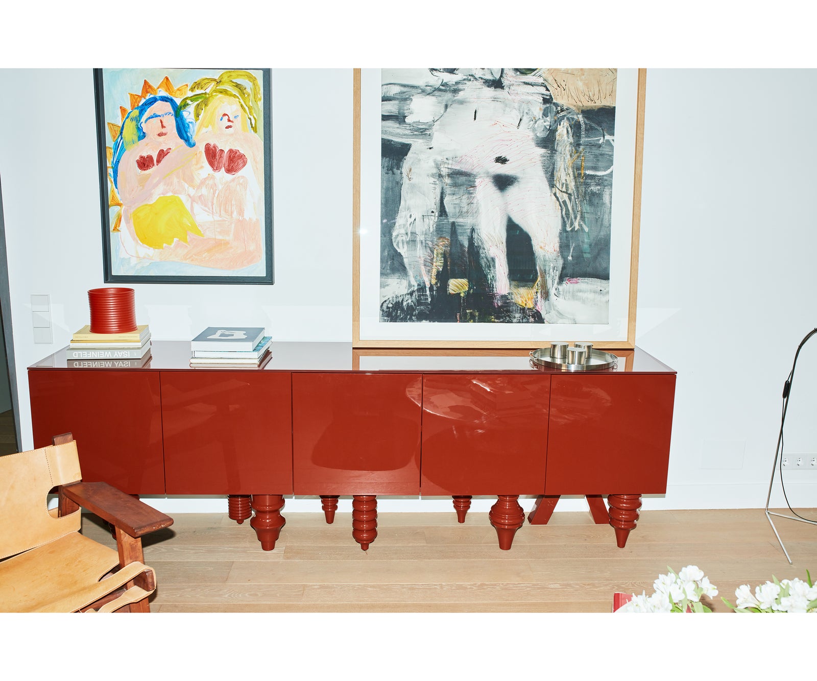Colorful Multileg Cabinet in Lacquer Finish by BD Barcelona Casa Design Group