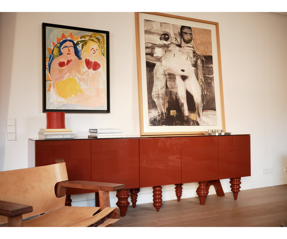 Colorful Multileg Cabinet in Lacquer Finish by BD Barcelona Casa Design Group