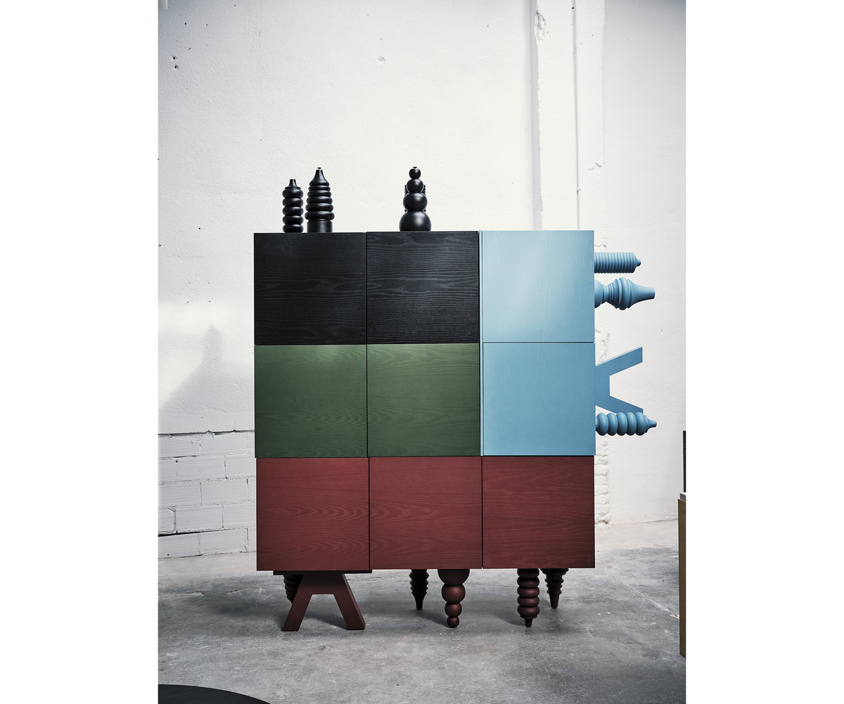 Colorful Multileg Cabinet in Lacquer Finish by BD Barcelona Casa Design Group