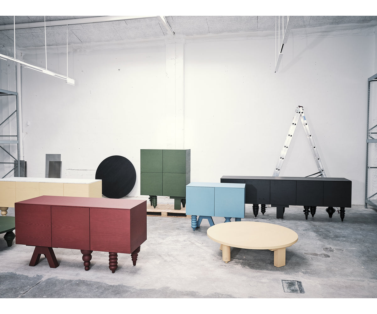 Colorful Multileg Cabinet in Lacquer Finish by BD Barcelona Casa Design Group
