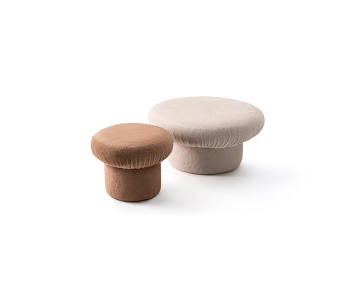 Nala luxurious upholstered pouf by Oscar and Gabriele Buratti | Casa Design Group