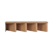 Nami Bench by Miniforms with a sculptural bent wood base and contemporary design.