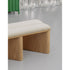 Nami Bench by Miniforms with a sculptural bent wood base and contemporary design.