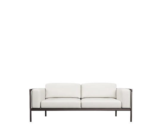 Elegant Natal Alu Outdoor 2-Seater Sofa with Customizable Options and Water-repellent Cushions | Casa Design Group