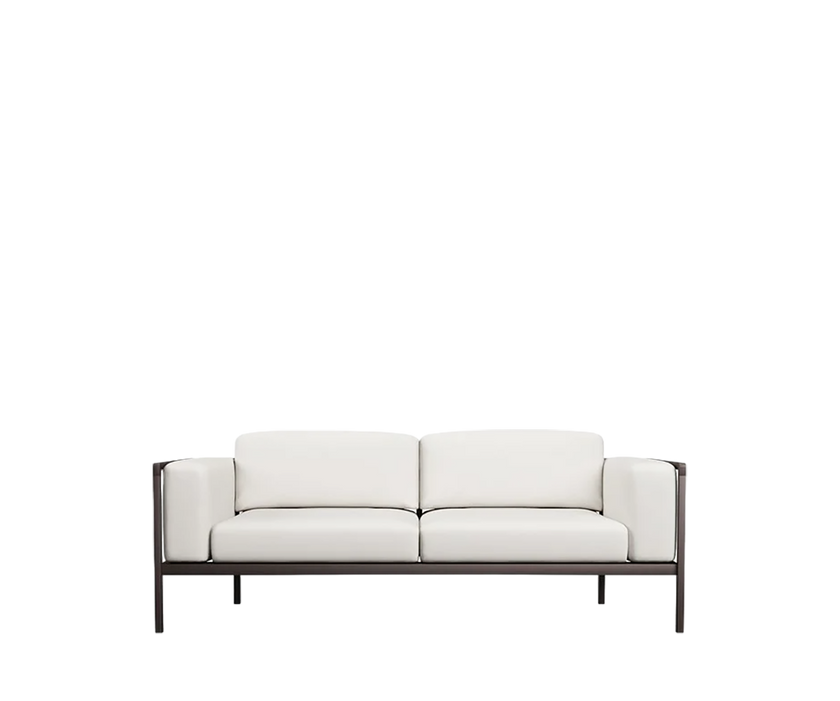 Elegant Natal Alu Outdoor 2-Seater Sofa with Customizable Options and Water-repellent Cushions | Casa Design Group