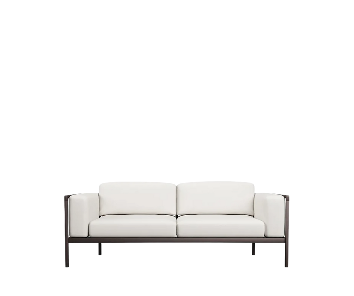 Elegant Natal Alu Outdoor 2-Seater Sofa with Customizable Options and Water-repellent Cushions | Casa Design Group