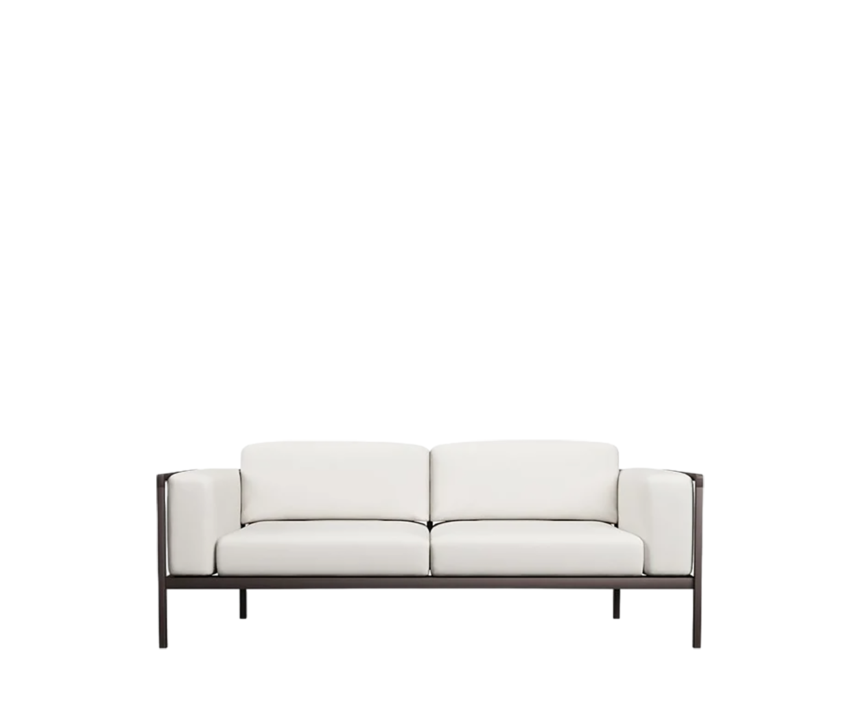 Elegant Natal Alu Outdoor 2-Seater Sofa with Customizable Options and Water-repellent Cushions | Casa Design Group