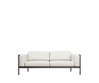 Elegant Natal Alu Outdoor 2-Seater Sofa with Customizable Options and Water-repellent Cushions | Casa Design Group