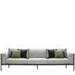 Stylish Natal Alu Outdoor 3-Seater Sofa with Customizable Options and Water-repellent Cushions | Casa Design Group