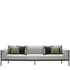 Stylish Natal Alu Outdoor 3-Seater Sofa with Customizable Options and Water-repellent Cushions | Casa Design Group