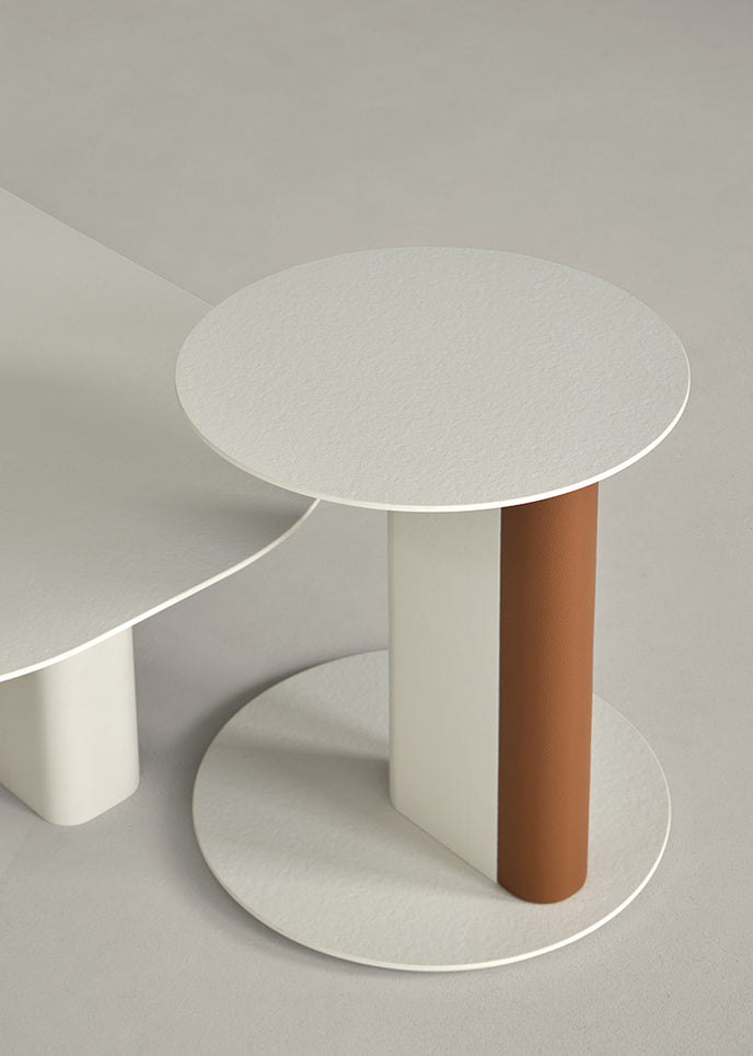 Native Contemporary C Table with Sculptural Pedestal Base by Colección Alexandra | Casa Design Group