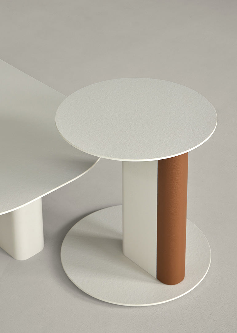 Native Contemporary C Table with Sculptural Pedestal Base by Colección Alexandra | Casa Design Group