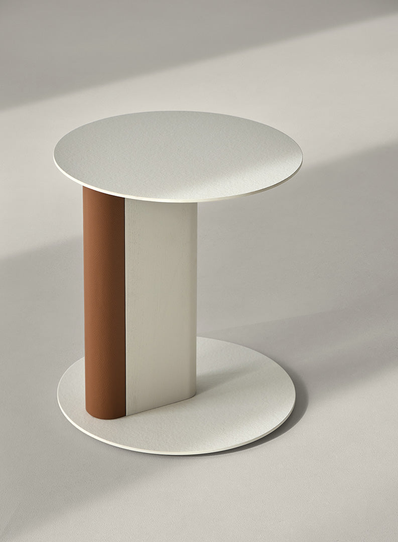 Native Contemporary C Table with Sculptural Pedestal Base by Colección Alexandra | Casa Design Group