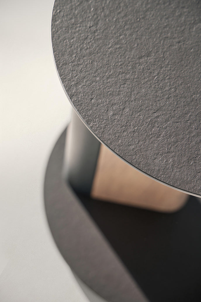 Native Contemporary C Table with Sculptural Pedestal Base by Colección Alexandra | Casa Design Group