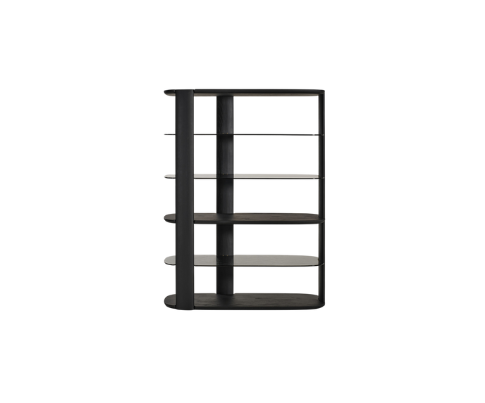 Inlay Bookcase by Naturedesign with Solid Wood Structure and Cast Glass Shelves | Casa Design Group