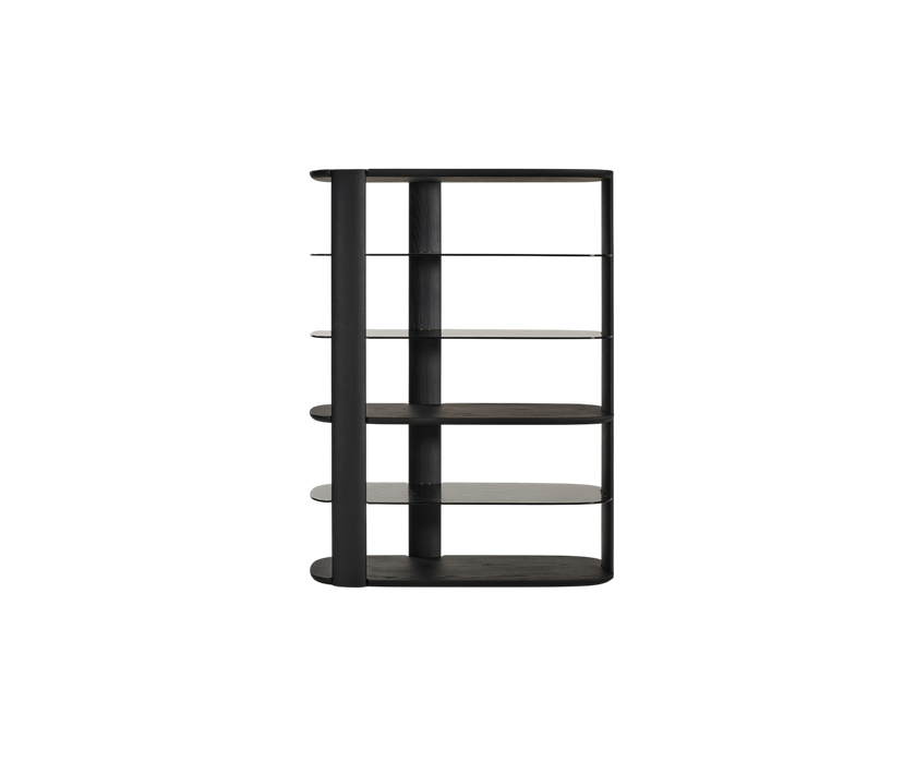 Inlay Bookcase by Naturedesign with Solid Wood Structure and Cast Glass Shelves | Casa Design Group