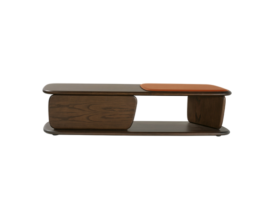 Naturedesign Litha Bench with storage drawer and optional leather seat cushion.