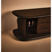 Naturedesign Litha Bench with storage drawer and optional leather seat cushion.