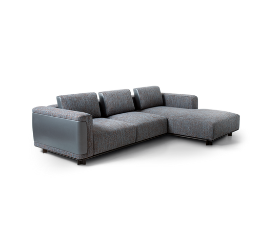 Nereide Sectional Sofa by Giorgetti modular Italian sectional with solid ash wood platform and contemporary design | Casa Design Group