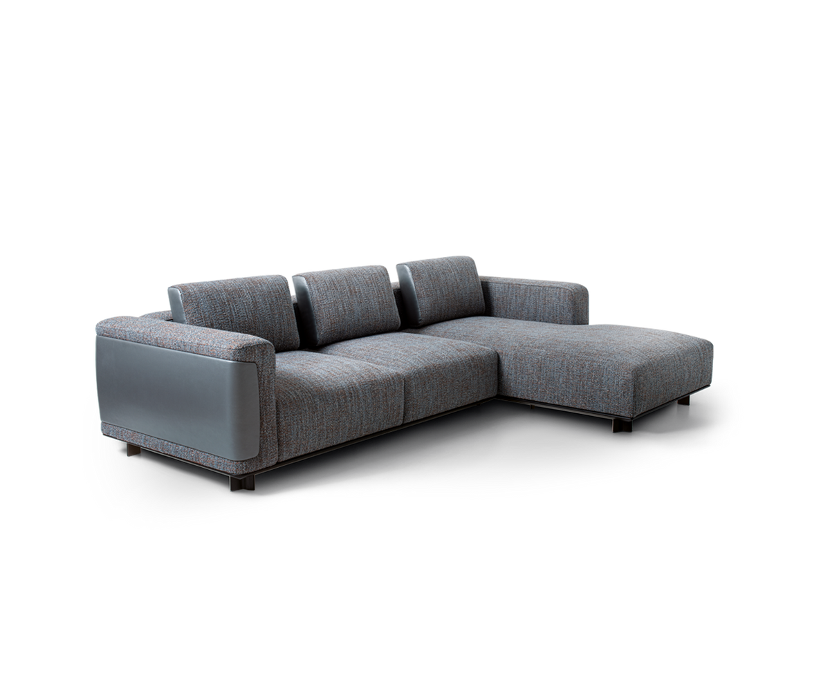 Nereide Sectional Sofa by Giorgetti modular Italian sectional with solid ash wood platform and contemporary design | Casa Design Group