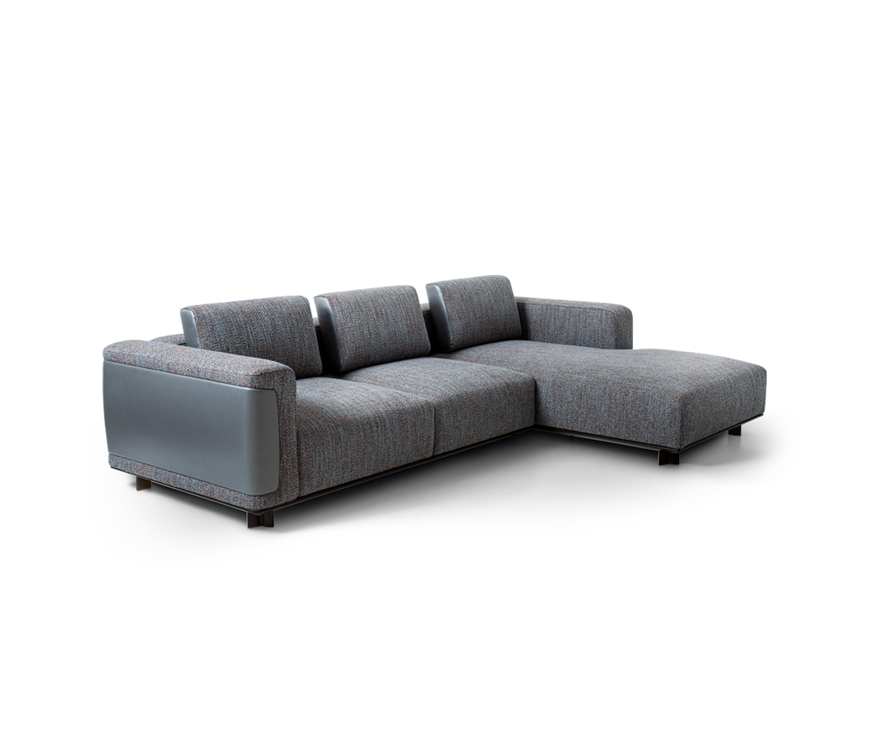 Nereide Sectional Sofa by Giorgetti modular Italian sectional with solid ash wood platform and contemporary design | Casa Design Group