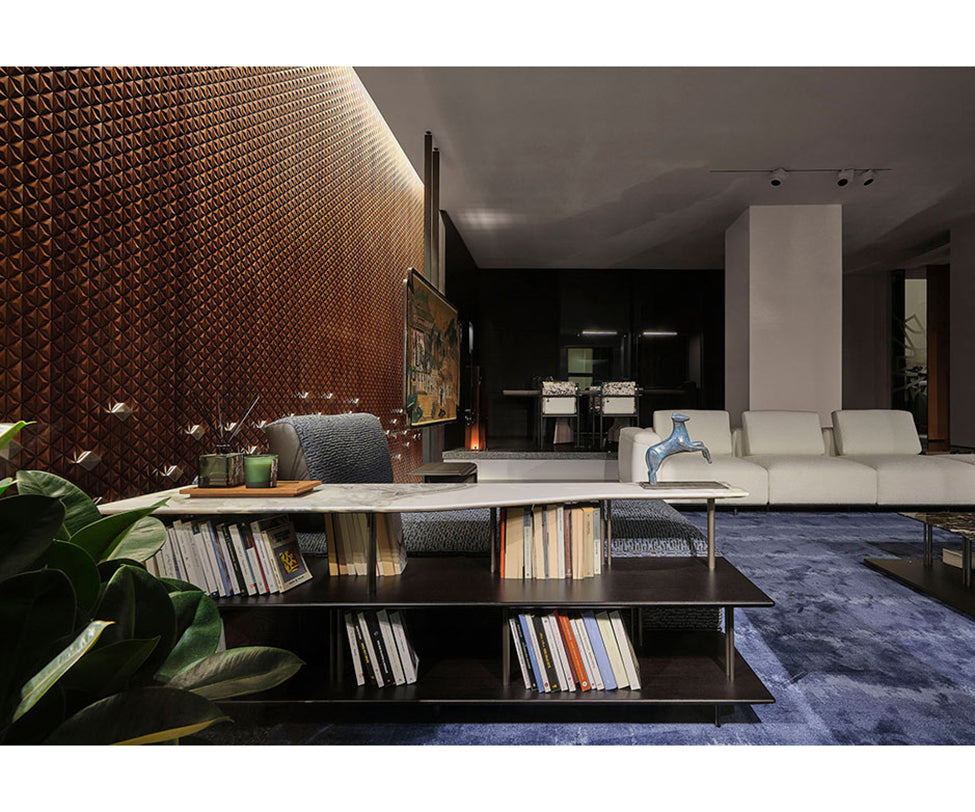 Nereide Sectional Sofa by Giorgetti modular Italian sectional with solid ash wood platform and contemporary design | Casa Design Group