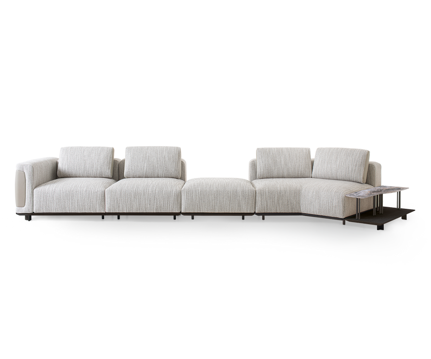 Nereide Sectional Sofa by Giorgetti modular Italian sectional with solid ash wood platform and contemporary design | Casa Design Group