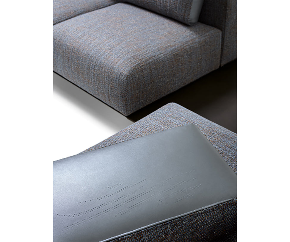 Nereide Sectional Sofa by Giorgetti modular Italian sectional with solid ash wood platform and contemporary design | Casa Design Group