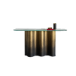 Luxury Nettuno Console by Cattelan Italia with sculptural steel base – Casa Design Group