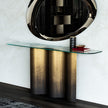 Luxury Nettuno Console by Cattelan Italia with sculptural steel base – Casa Design Group