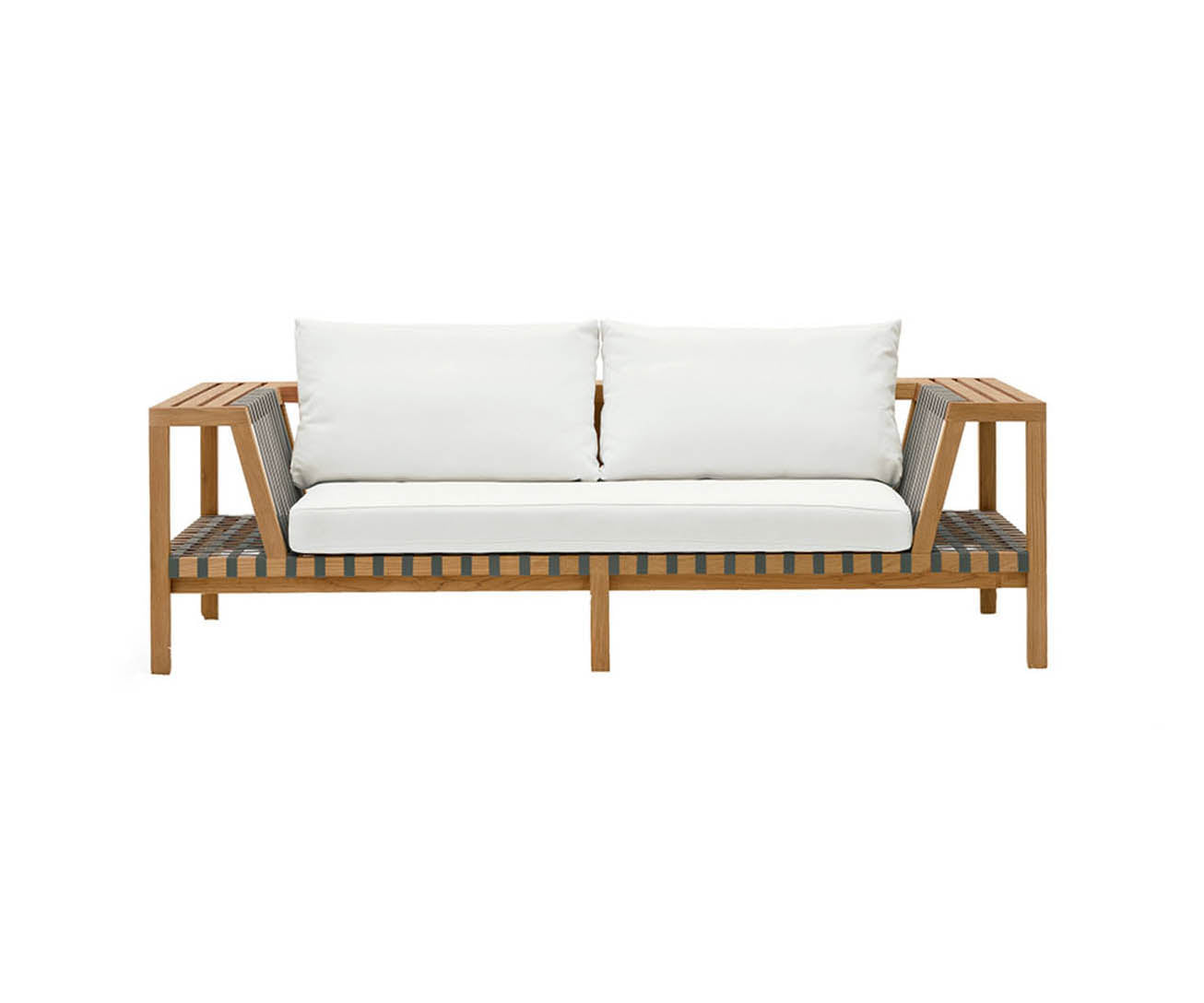 Modern Network 120 Outdoor Teak Sofa by Roda | Casa Design Group