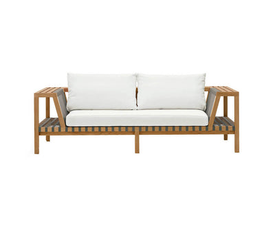 Modern Network 120 Outdoor Teak Sofa by Roda | Casa Design Group