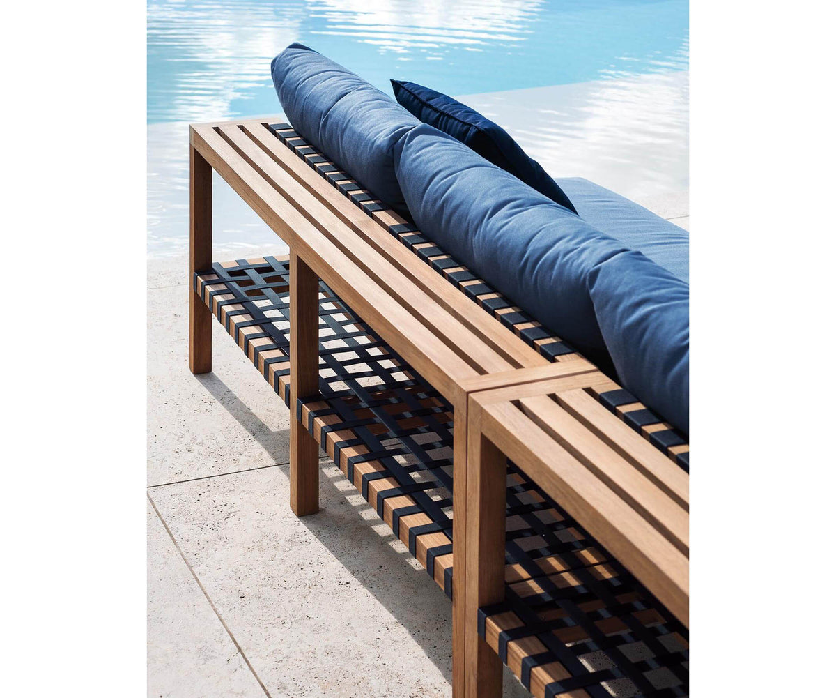 Modern Network 120 Outdoor Teak Sofa by Roda | Casa Design Group