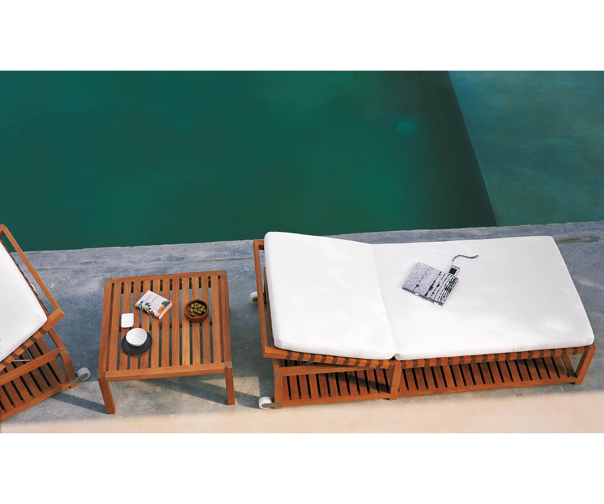 Stylish Teak Network 142 Outdoor Sunlounger by Roda | Casa Design Group