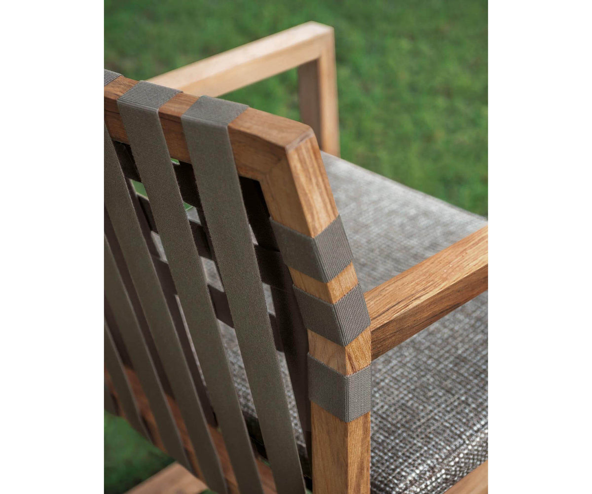 Contemporary Teak Network 168 Outdoor Lounge Chair by Roda | Casa Design Group