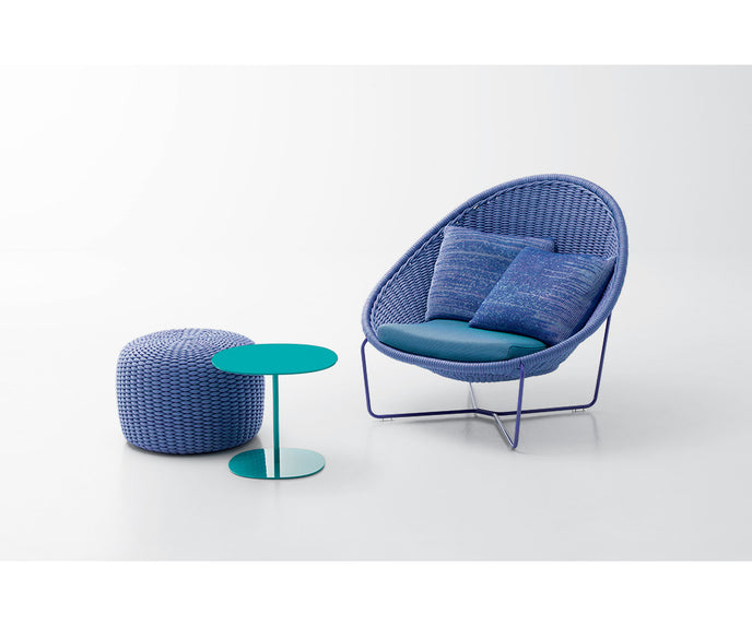 Stylish Nido Pouf by Paola Lenti Modern with Handwoven Rope Cord for Lounge Spaces Casa Design Group