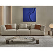Noah organic coffee table by Rugiano with a sculptural stone top and minimalist base.