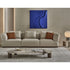 Noah organic coffee table by Rugiano with a sculptural stone top and minimalist base.