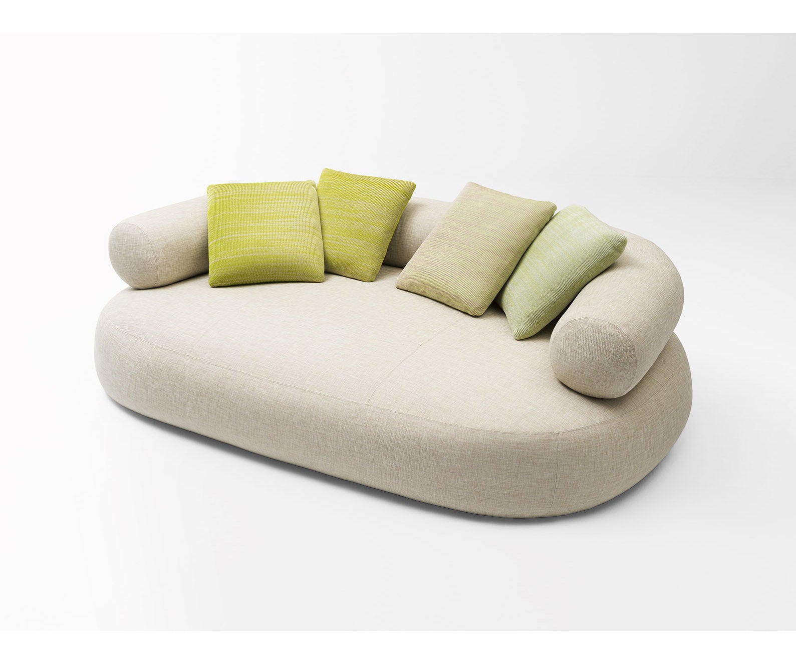 Contemporary  Noah Outdoor Sofa by Paola Lenti Featuring Removable Fabric Upholstery Casa Design Group