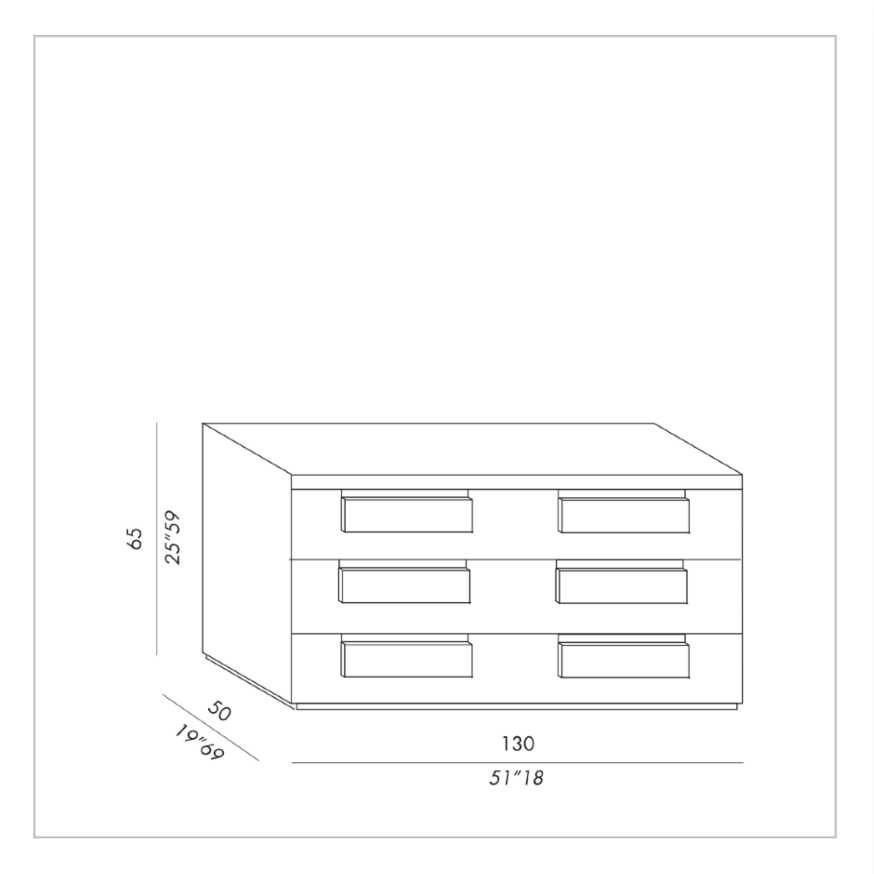 High End Note Chest of Drawers by Meridiani Casa Design Group