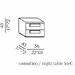 High End Note Nightstand by Meridiani Casa Design Group