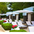 Modern Tuuci Ocean Master M1 Crescent Umbrella, polished rib details and elegant canopy – Casa Design Group